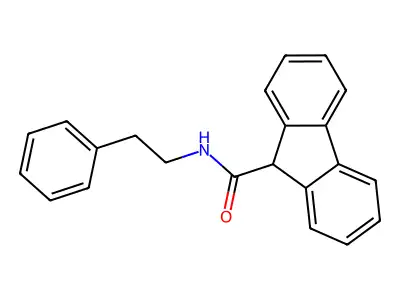 N-(2-phenylethyl)-9H-fluorene-9-carboxamide structure