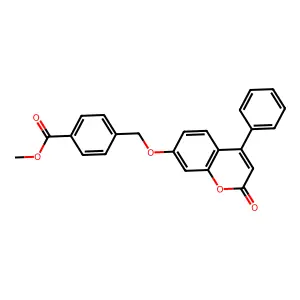 methyl 4-{[(2-oxo-4-phenyl-2H-chromen-7-yl)oxy]methyl}benzoate structure