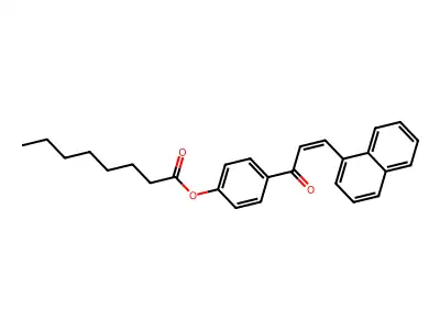 [4-(3-Naphthalen-1-ylprop-2-enoyl)phenyl] octanoate structure