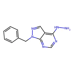 1-benzyl-4-hydrazinyl-1H-pyrazolo[3,4-d]pyrimidine structure