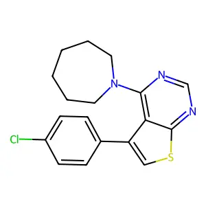 4-(Azepan-1-yl)-5-(4-chlorophenyl)thieno[2,3-d]pyrimidine structure