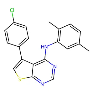 5-(4-chlorophenyl)-N-(2,5-dimethylphenyl)thieno[2,3-d]pyrimidin-4-amine structure