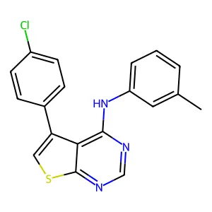 5-(4-chlorophenyl)-N-(3-methylphenyl)thieno[2,3-d]pyrimidin-4-amine structure