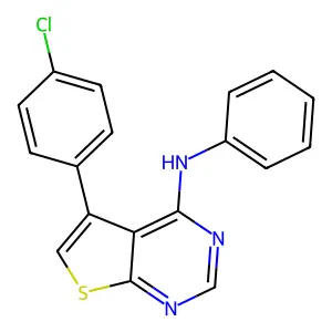 5-(4-chlorophenyl)-N-phenylthieno[2,3-d]pyrimidin-4-amine structure