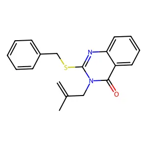 2-Benzylsulfanyl-3-(2-methylprop-2-enyl)quinazolin-4-one structure