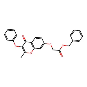 benzyl 2-[(2-methyl-4-oxo-3-phenoxy-4H-chromen-7-yl)oxy]acetate structure