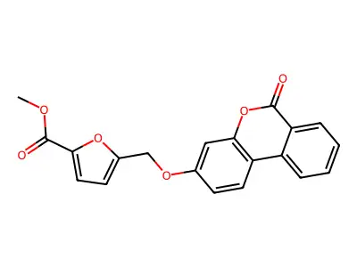 methyl 5-{[(6-oxo-6H-benzo[c]chromen-3-yl)oxy]methyl}-2-furoate structure