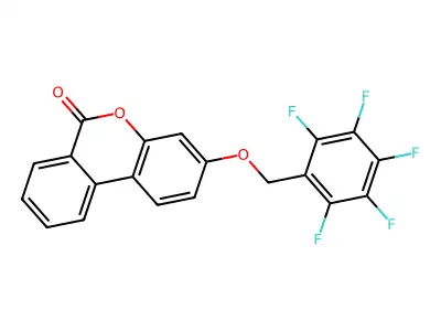 3-[(pentafluorobenzyl)oxy]-6H-benzo[c]chromen-6-one structure