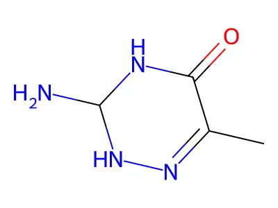 3-amino-6-methyl-3,4-dihydro-2H-1,2,4-triazin-5-one structure