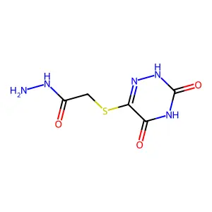 2-[(3,5-Dioxo-2,3,4,5-tetrahydro-1,2,4-triazin-6-yl)sulfanyl]acetohydrazide structure