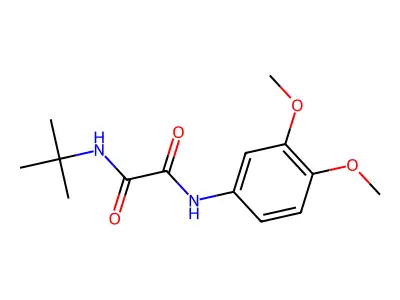 N'-tert-butyl-N-(3,4-dimethoxyphenyl)oxamide structure