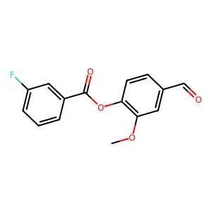 4-Formyl-2-methoxyphenyl 3-fluorobenzoate structure