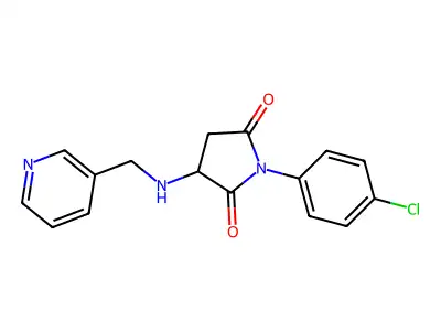 1-(4-Chlorophenyl)-3-(pyridin-3-ylmethylamino)pyrrolidine-2,5-dione structure