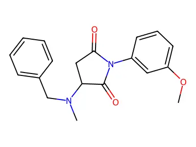 3-[Benzyl(methyl)amino]-1-(3-methoxyphenyl)pyrrolidine-2,5-dione structure