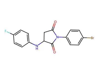1-(4-Bromophenyl)-3-[(4-fluorophenyl)amino]pyrrolidine-2,5-dione structure