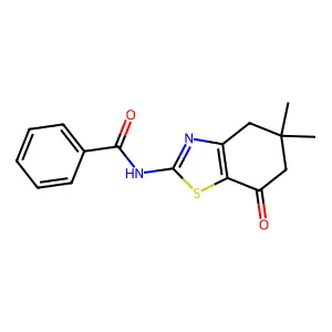 N-(5,5-dimethyl-7-oxo-4,6-dihydro-1,3-benzothiazol-2-yl)benzamide structure