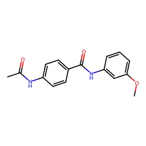 4-乙酰氨基-N-(3-甲氧基苯基)苯甲酰胺 structure
