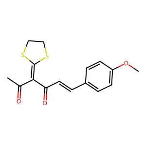 3-(1,3-Dithiolan-2-ylidene)-6-(4-methoxyphenyl)hex-5-ene-2,4-dione structure