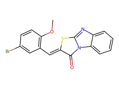 2-(5-Bromo-2-methoxybenzylidene)(1,3)thiazolo(3,2-A)benzimidazol-3(2H)-one structure
