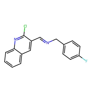 [(2-Chloroquinolin-3-yl)methylidene][(4-fluorophenyl)methyl]amine structure