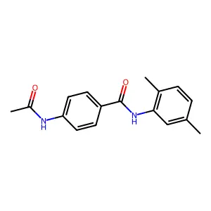4-acetamido-N-(2,5-dimethylphenyl)benzamide structure