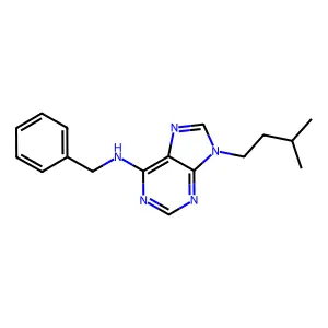 N-benzyl-9-(3-methylbutyl)purin-6-amine structure