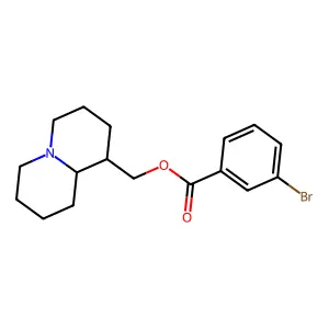(Octahydroquinolizin-1-yl)methyl 3-bromobenzoate structure