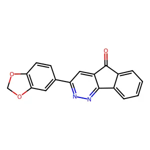 3-(1,3-Benzodioxol-5-yl)-5H-indeno[1,2-c]pyridazin-5-one structure