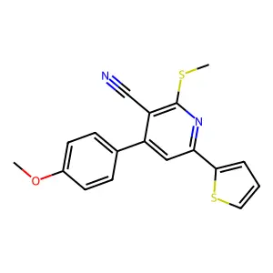 4-(4-Methoxyphenyl)-2-methylsulfanyl-6-thiophen-2-ylpyridine-3-carbonitrile structure
