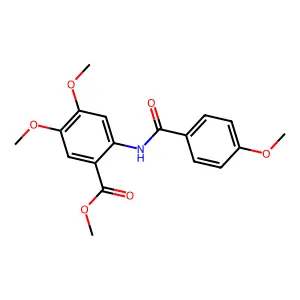 Methyl 4,5-dimethoxy-2-[(4-methoxybenzoyl)amino]benzoate structure
