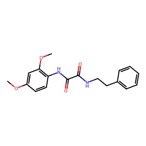 N-(2,4-dimethoxyphenyl)-N'-(2-phenylethyl)ethanediamide structure