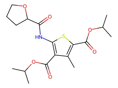 dipropan-2-yl 3-methyl-5-(oxolane-2-carbonylamino)thiophene-2,4-dicarboxylate structure