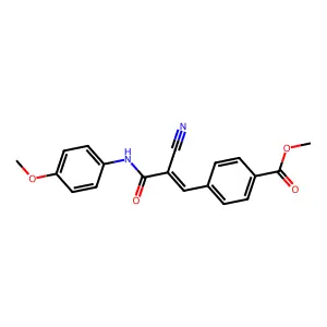 Methyl 4-{2-cyano-2-[(4-methoxyphenyl)carbamoyl]eth-1-en-1-yl}benzoate structure