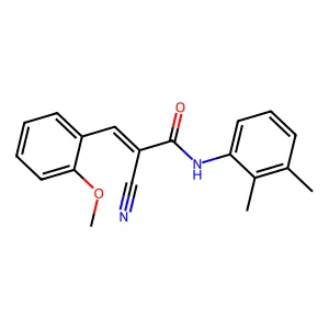 (2E)-2-cyano-N-(2,3-dimethylphenyl)-3-(2-methoxyphenyl)acrylamide structure