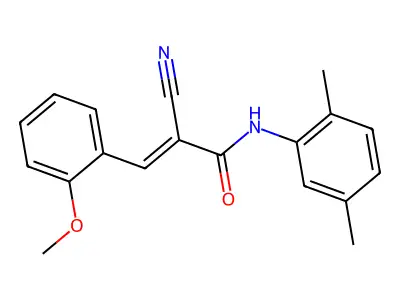 (2E)-2-cyano-N-(2,5-dimethylphenyl)-3-(2-methoxyphenyl)acrylamide structure