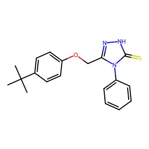 5-[(4-tert-butylphenoxy)methyl]-4-phenyl-4H-1,2,4-triazole-3-thiol structure