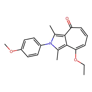8-ethoxy-2-(4-methoxyphenyl)-1,3-dimethylcyclohepta[c]pyrrol-4(2H)-one structure