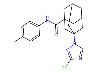 3-(3-chloro-1,2,4-triazol-1-yl)-N-(4-methylphenyl)adamantane-1-carboxamide structure