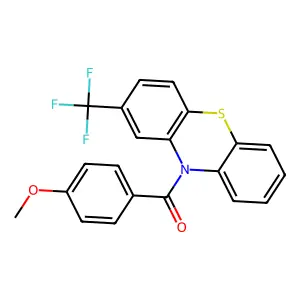 (4-Methoxyphenyl)-[2-(trifluoromethyl)phenothiazin-10-yl]methanone structure