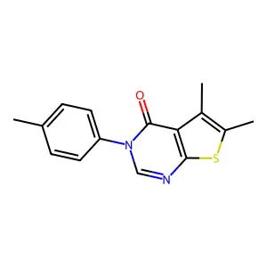 5,6-dimethyl-3-(4-methylphenyl)thieno[2,3-d]pyrimidin-4(3H)-one structure