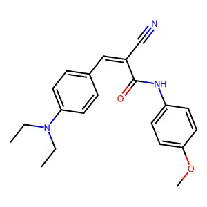 (E)-2-cyano-3-[4-(diethylamino)phenyl]-N-(4-methoxyphenyl)prop-2-enamide structure