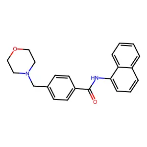4-(morpholin-4-ylmethyl)-N-naphthalen-1-ylbenzamide structure