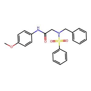 2-[benzenesulfonyl(benzyl)amino]-N-(4-methoxyphenyl)acetamide structure
