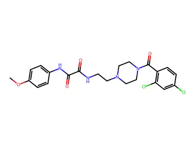 N-[2-[4-(2,4-dichlorobenzoyl)piperazin-1-yl]ethyl]-N'-(4-methoxyphenyl)oxamide structure