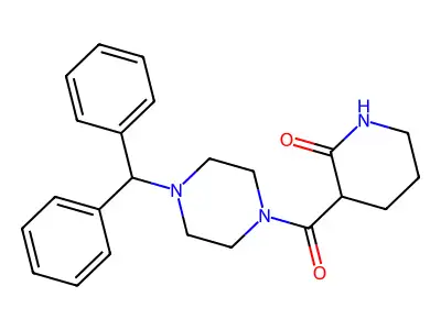 3-(4-Benzhydrylpiperazine-1-carbonyl)piperidin-2-one structure