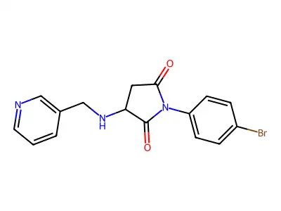 1-(4-Bromophenyl)-3-(pyridin-3-ylmethylamino)pyrrolidine-2,5-dione structure