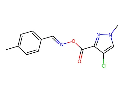 4-methylbenzaldehyde O-[(4-chloro-1-methyl-1H-pyrazol-3-yl)carbonyl]oxime structure