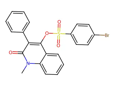 (1-Methyl-2-oxo-3-phenylquinolin-4-yl) 4-bromobenzenesulfonate structure