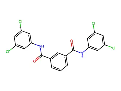 1-N,3-N-bis(3,5-dichlorophenyl)benzene-1,3-dicarboxamide structure