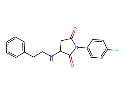1-(4-Fluorophenyl)-3-[(2-phenylethyl)amino]pyrrolidine-2,5-dione structure